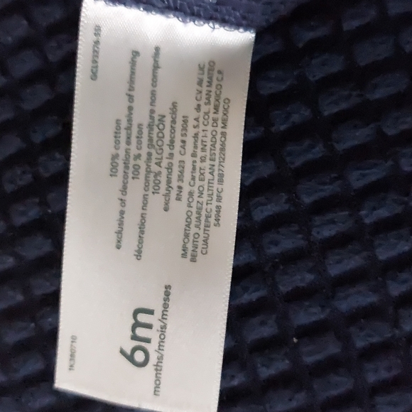 Carter's: 6m boys blue polka-dot top and salmon colored short set - Picture 5 of 5